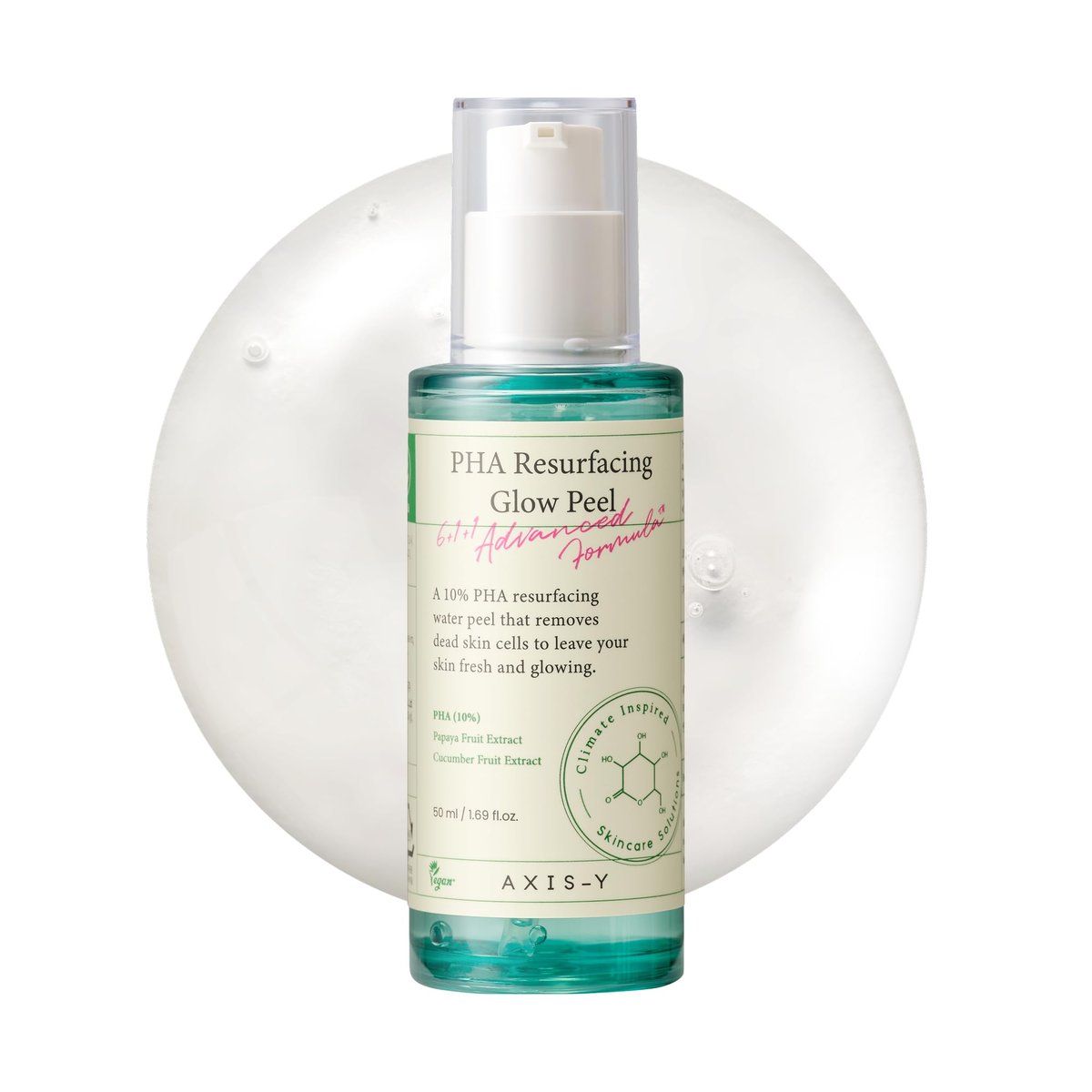 AXIS-Y PHA Resurfacing Glow Peel - 10% PHA Fruit Extract Mild Peeling Gel Exfoliator for Glass Skin Avelisse