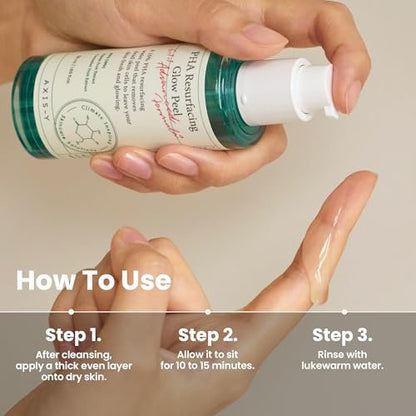 AXIS-Y PHA Resurfacing Glow Peel - 10% PHA Fruit Extract Mild Peeling Gel Exfoliator for Glass Skin Avelisse