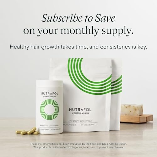 Nutrafol Women's Hair Growth Supplements – Clinically Tested for Thicker, Stronger Hair (Ages 18-44), 1-Month Supply Avelisse