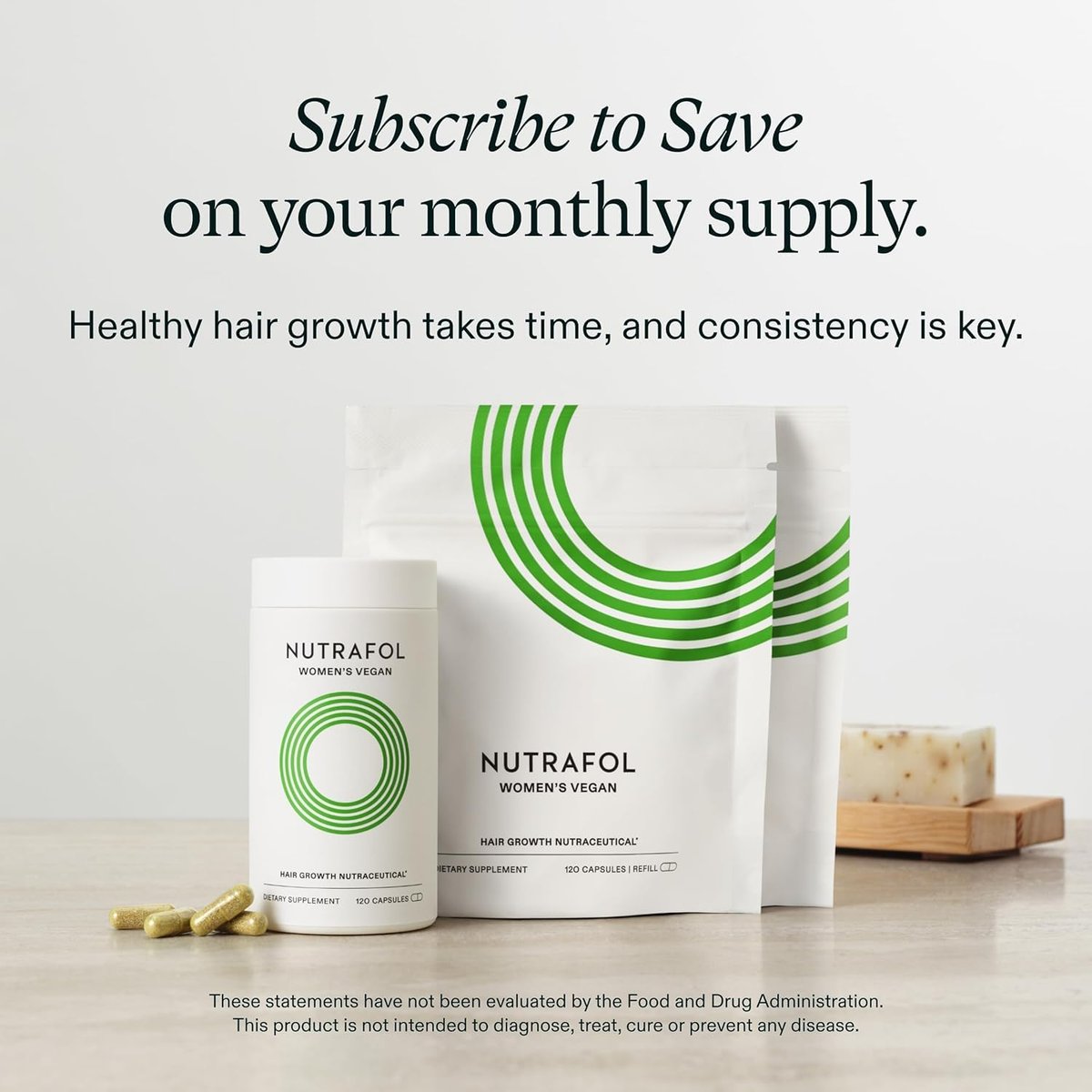 Nutrafol Women's Hair Growth Supplements – Clinically Tested for Thicker, Stronger Hair (Ages 18-44), 1-Month Supply Avelisse