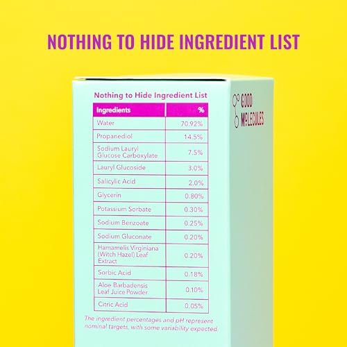 Good Molecules Acne Foaming Cleanser - 2% Salicylic Acid Face Wash for Acne-Prone Skin, Gentle Foaming Cleanser with Alcohol-Free Witch Hazel & Aloe, 5 Fl Oz - görsel 8
