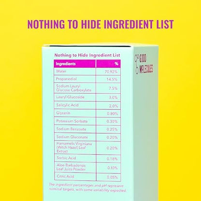 Good Molecules Acne Foaming Cleanser - 2% Salicylic Acid Face Wash for Acne-Prone Skin, Gentle Foaming Cleanser with Alcohol-Free Witch Hazel & Aloe, 5 Fl Oz
