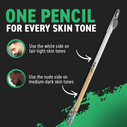 Tomb45 Precision Barber Pencil - 3 Pack Hairline & Beard Trace Guide with Sharpener Avelisse