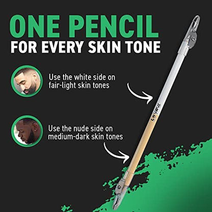 Tomb45 Precision Barber Pencil - 3 Pack Hairline & Beard Trace Guide with Sharpener Avelisse