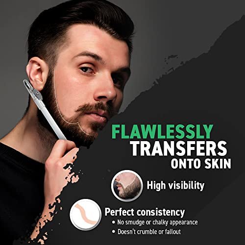 Tomb45 Precision Barber Pencil - 3 Pack Hairline & Beard Trace Guide with Sharpener Avelisse