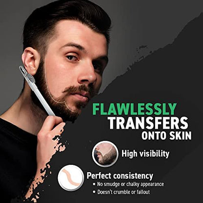 Tomb45 Precision Barber Pencil - 3 Pack Hairline & Beard Trace Guide with Sharpener Avelisse