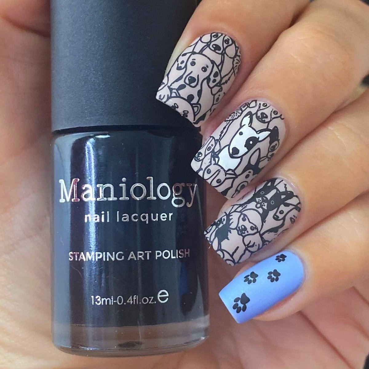 Maniology Black & White Duo Stamping Polish Set – Essential Nail Art Lacquers for Crisp, Full-Coverage DIY Manicures (13ml Each) Avelisse