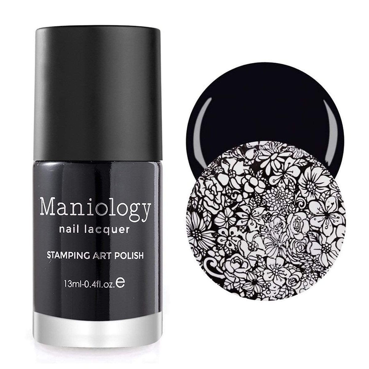 Maniology Black & White Duo Stamping Polish Set – Essential Nail Art Lacquers for Crisp, Full-Coverage DIY Manicures (13ml Each) Avelisse