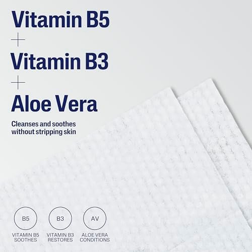 Cetaphil Gentle Skin Cleansing Cloths for Dry, Sensitive Skin – 25 Count (Pack of 3) – Hypoallergenic & Fragrance Free Face and Body Wipes Avelisse