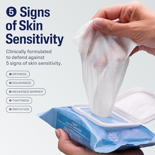Cetaphil Gentle Skin Cleansing Cloths for Dry, Sensitive Skin – 25 Count (Pack of 3) – Hypoallergenic & Fragrance Free Face and Body Wipes Avelisse