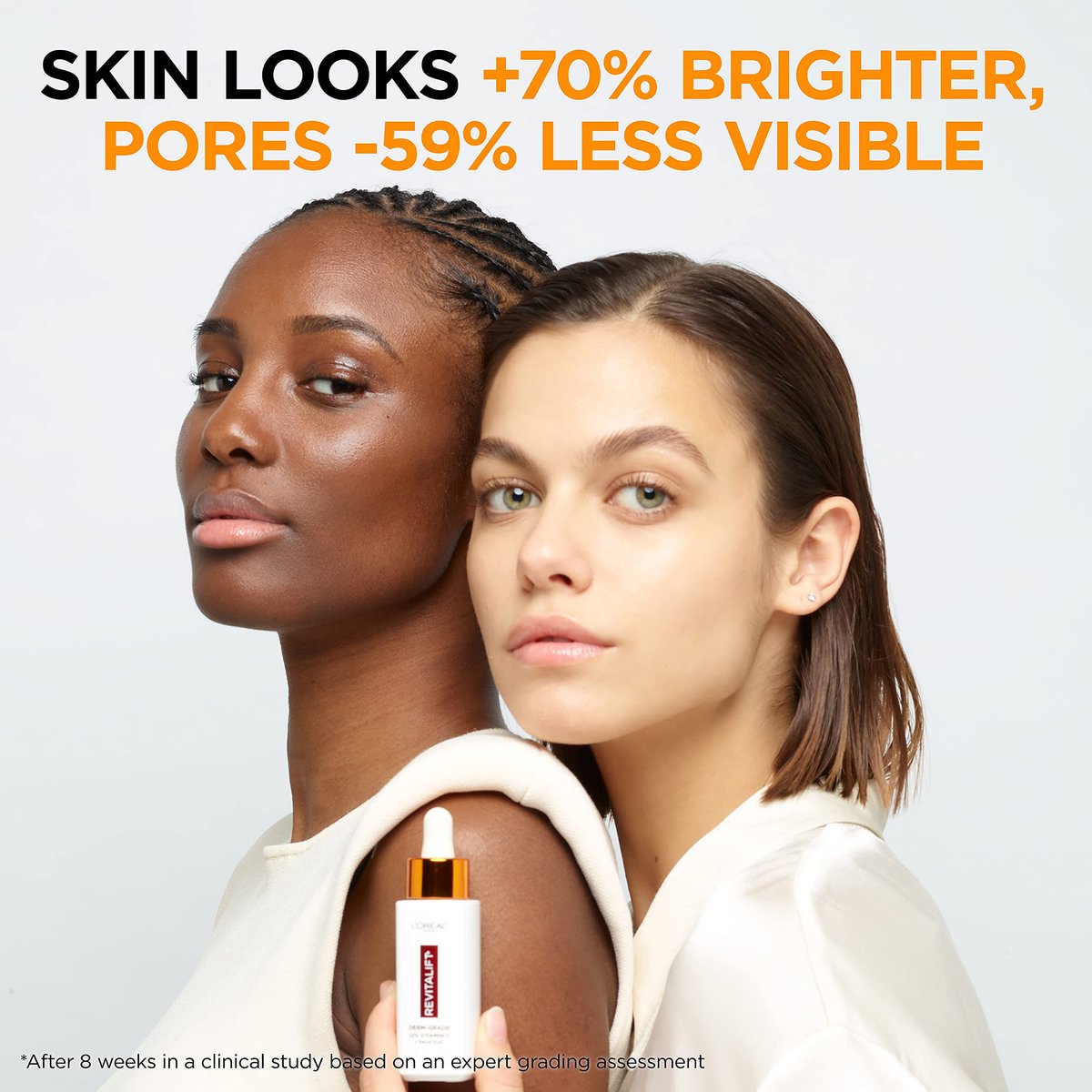 L'Oreal Paris Revitalift 12% Pure Vitamin C Serum with Vitamin E & Salicylic Acid - Brightening Face Serum, 1 oz + Moisturizer Sample Avelisse