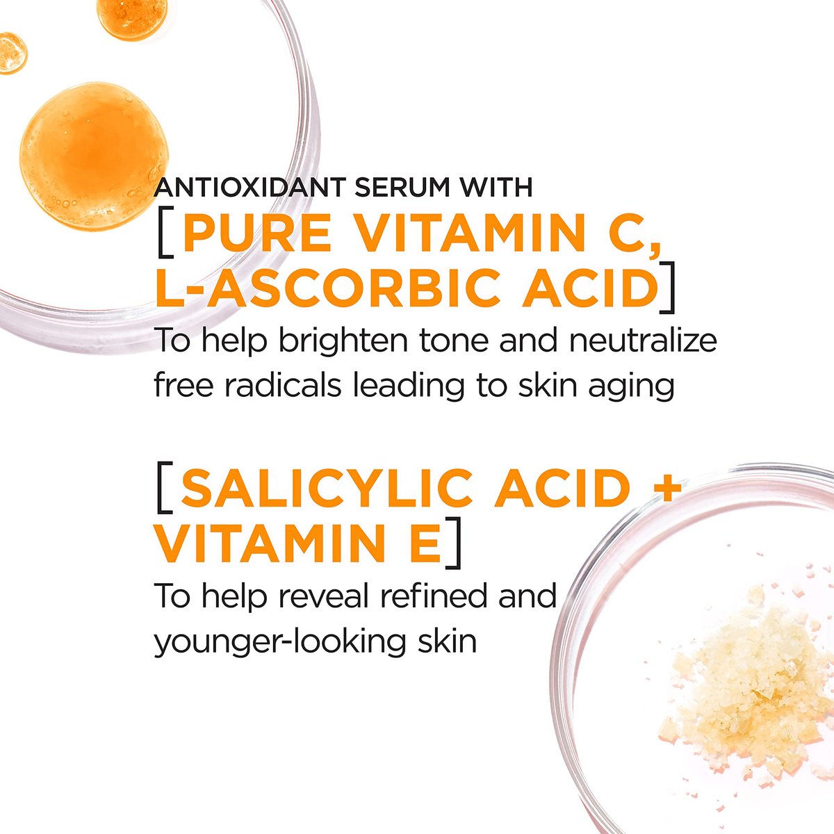 L'Oreal Paris Revitalift 12% Pure Vitamin C Serum with Vitamin E & Salicylic Acid - Brightening Face Serum, 1 oz + Moisturizer Sample Avelisse