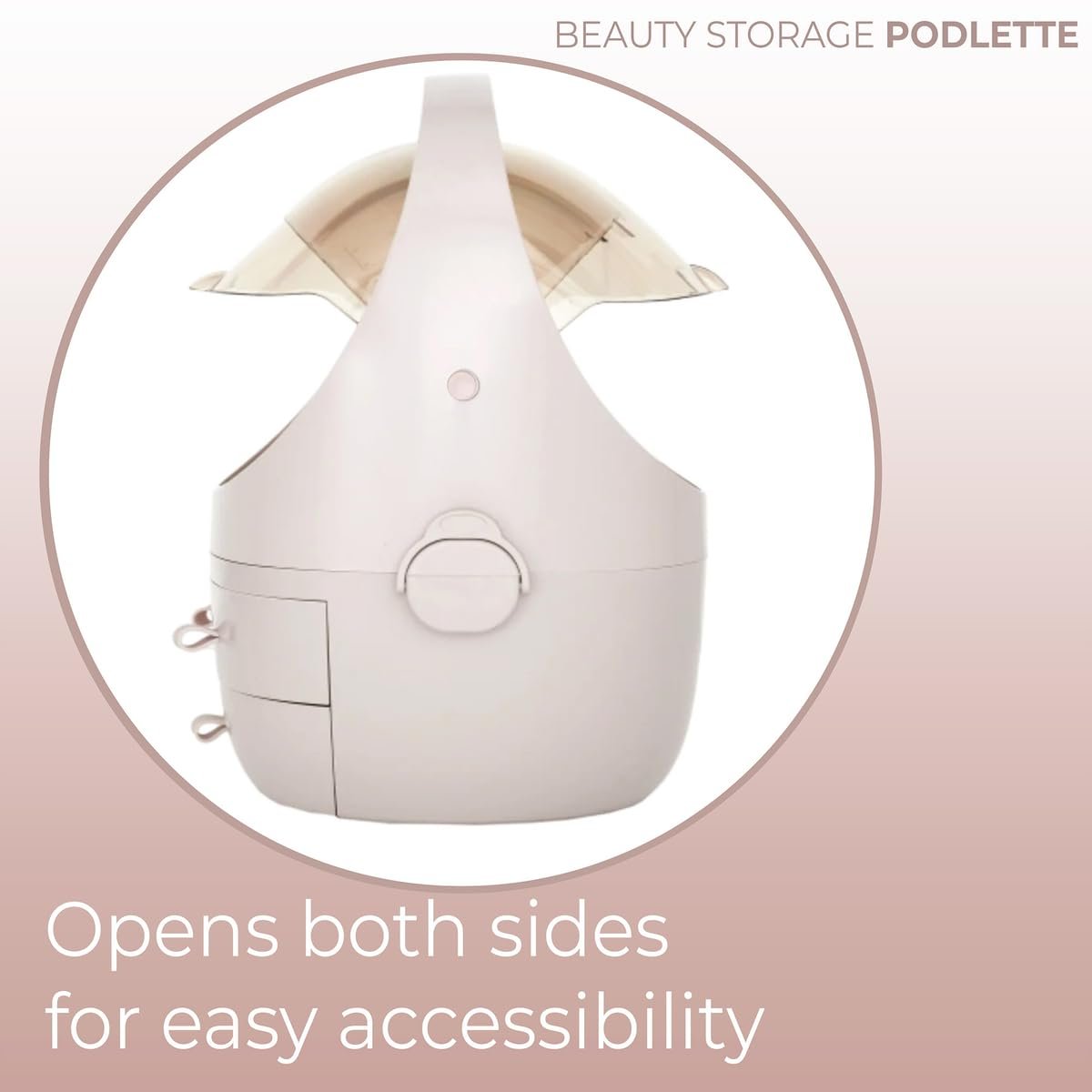 StylPro Stylpro Beauty Storage Podlette - Portable Makeup Organizer with 4 Sections, 3 Drawers, Transparent Display & Handle - Rose - görsel 9