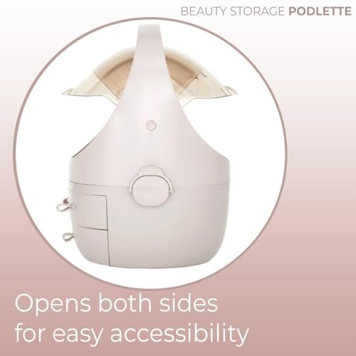 StylPro Stylpro Beauty Storage Podlette - Portable Makeup Organizer with 4 Sections, 3 Drawers, Transparent Display & Handle - Rose - görsel 10