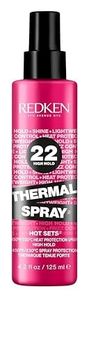 Redken Thermal Spray 22 High Hold Heat Protectant & Setting Mist for Curling and Flat Irons, Lasting Frizz Control, 4.2 oz Avelisse