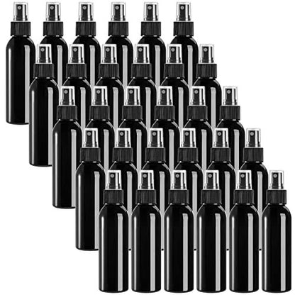 TOPZEA 30-Pack Black Empty Spray Bottles 4oz - Fine Mist Refillable Plastic Misters for Perfume, Cleaning, Essential Oils Avelisse