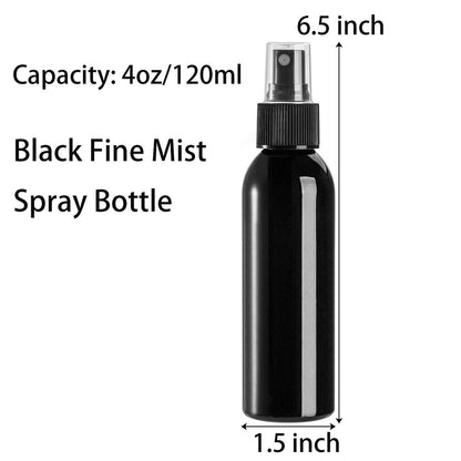 TOPZEA 30-Pack Black Empty Spray Bottles 4oz - Fine Mist Refillable Plastic Misters for Perfume, Cleaning, Essential Oils Avelisse
