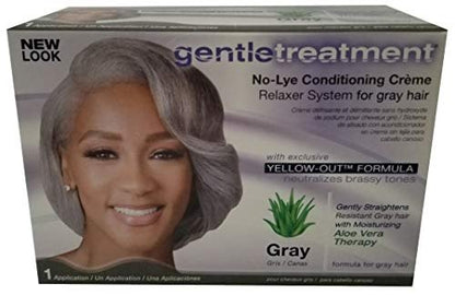 Gentle Treatment No-Lye Relaxer for Grey Hair – 2 Set (1 Count Each) Avelisse