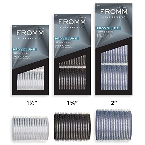 Fromm F6001 ProVolume Ceramic Ionic Hair Rollers Bundle - 1.5", 1.75", 2" Assorted Sizes Avelisse