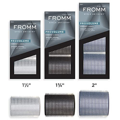 Fromm F6001 ProVolume Ceramic Ionic Hair Rollers Bundle - 1.5", 1.75", 2" Assorted Sizes Avelisse