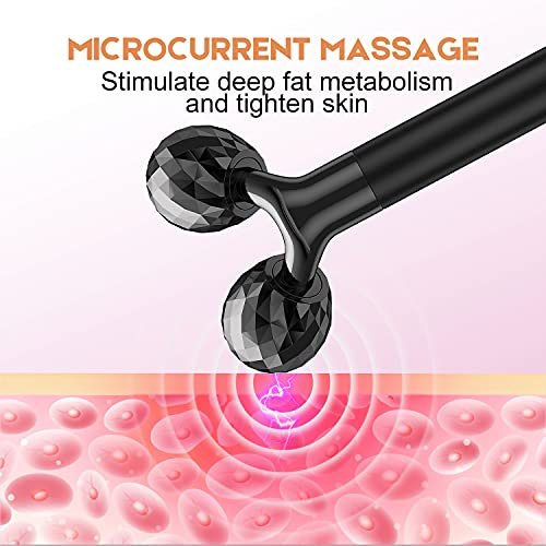 2-IN-1 Beauty Bar Electric Face Massager – 3D Roller & T-Shape Arm for Eye, Nose & Head – Facial Roller Massager Kit Skin Care Tools Avelisse