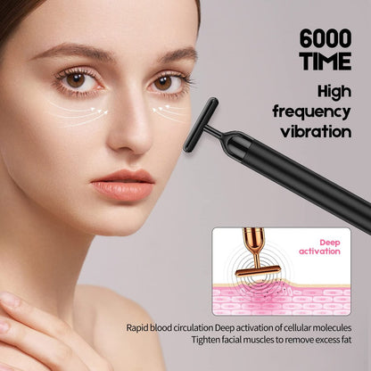 2-IN-1 Beauty Bar Electric Face Massager – 3D Roller & T-Shape Arm for Eye, Nose & Head – Facial Roller Massager Kit Skin Care Tools Avelisse