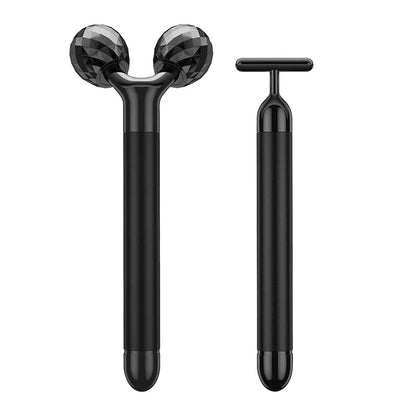 2-IN-1 Beauty Bar Electric Face Massager – 3D Roller & T-Shape Arm for Eye, Nose & Head – Facial Roller Massager Kit Skin Care Tools Avelisse