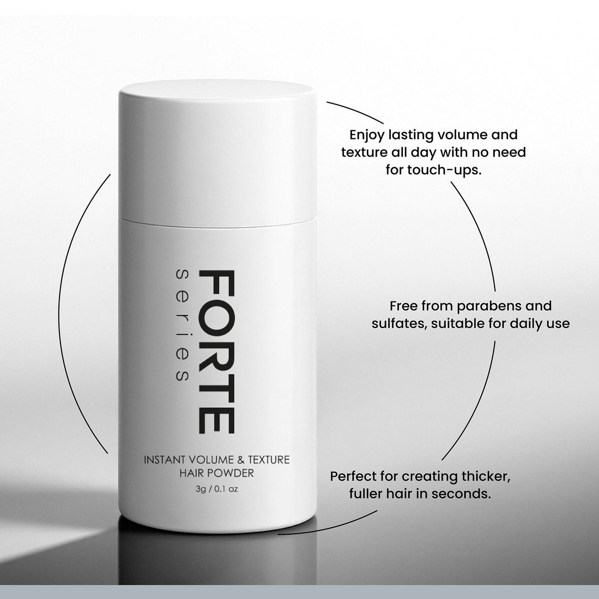Forte Series Hair Texture Powder – Volumizer for Fine Hair, Volumizing Products for Men (0.1 oz) - görsel 8
