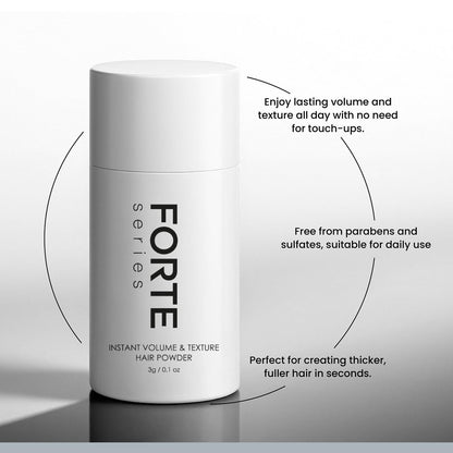 Forte Series Hair Texture Powder – Volumizer for Fine Hair, Volumizing Products for Men (0.1 oz)