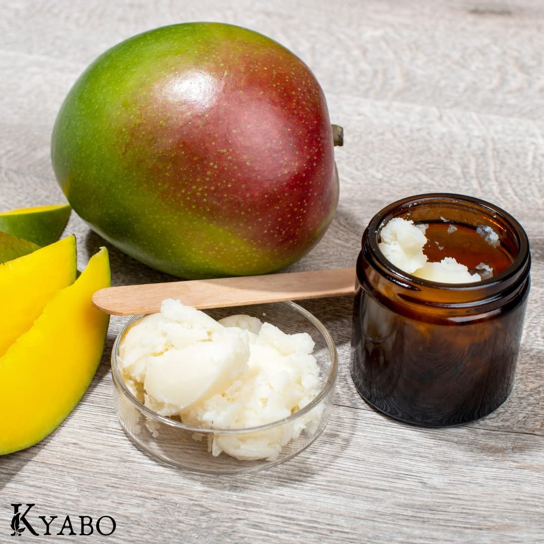 Kyabo 100% Pure Mango Butter - Raw, Organic, Unrefined, Chemical-Free Natural Skin Moisturizer for DIY Body Butters, Lip Balm, Soaps & Lotions (5 lb) Avelisse