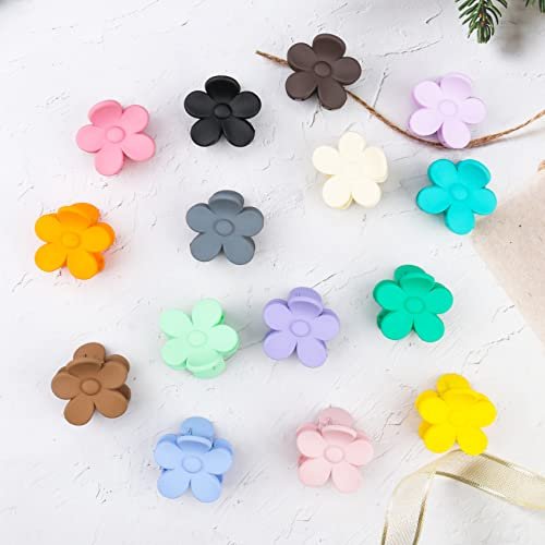 15 PCS Small Flower Hair Claw Clips 1.49 Inch Jaw Clips for Women Girls Nonslip Strong Hold Hair Accessories - görsel 10