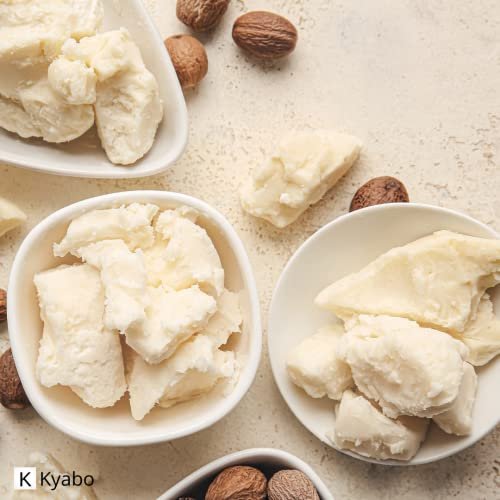 Kyabo Pure African White Ivory Shea Butter - 5Lbs | 100% Natural, Virgin, Raw, Unrefined, Grade A, Non-GMO | Premium Ghana Shea for Skin, Face, Body, Hair & Scalp Avelisse