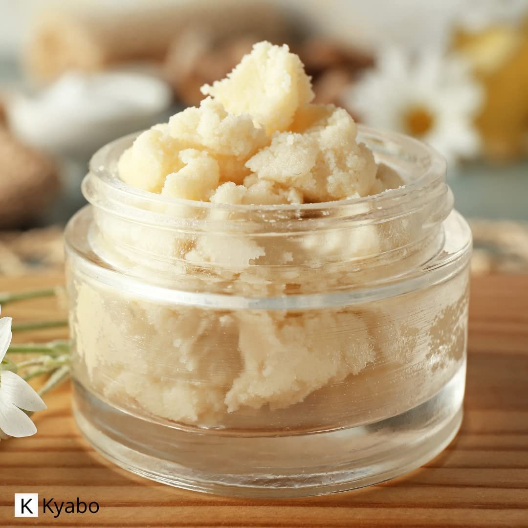 Kyabo Pure African White Ivory Shea Butter - 5Lbs | 100% Natural, Virgin, Raw, Unrefined, Grade A, Non-GMO | Premium Ghana Shea for Skin, Face, Body, Hair & Scalp Avelisse