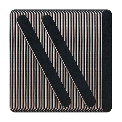 60 Pack Black Nail Files 100/180 Grit - Double Sided Emery Boards, Professional Manicure Tool for Home and Salon - görsel 2