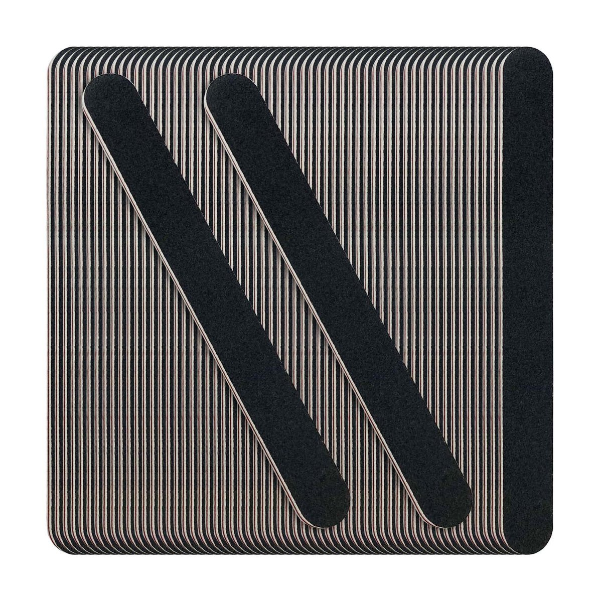 60 Pack Black Nail Files 100/180 Grit - Double Sided Emery Boards, Professional Manicure Tool for Home and Salon - görsel 1