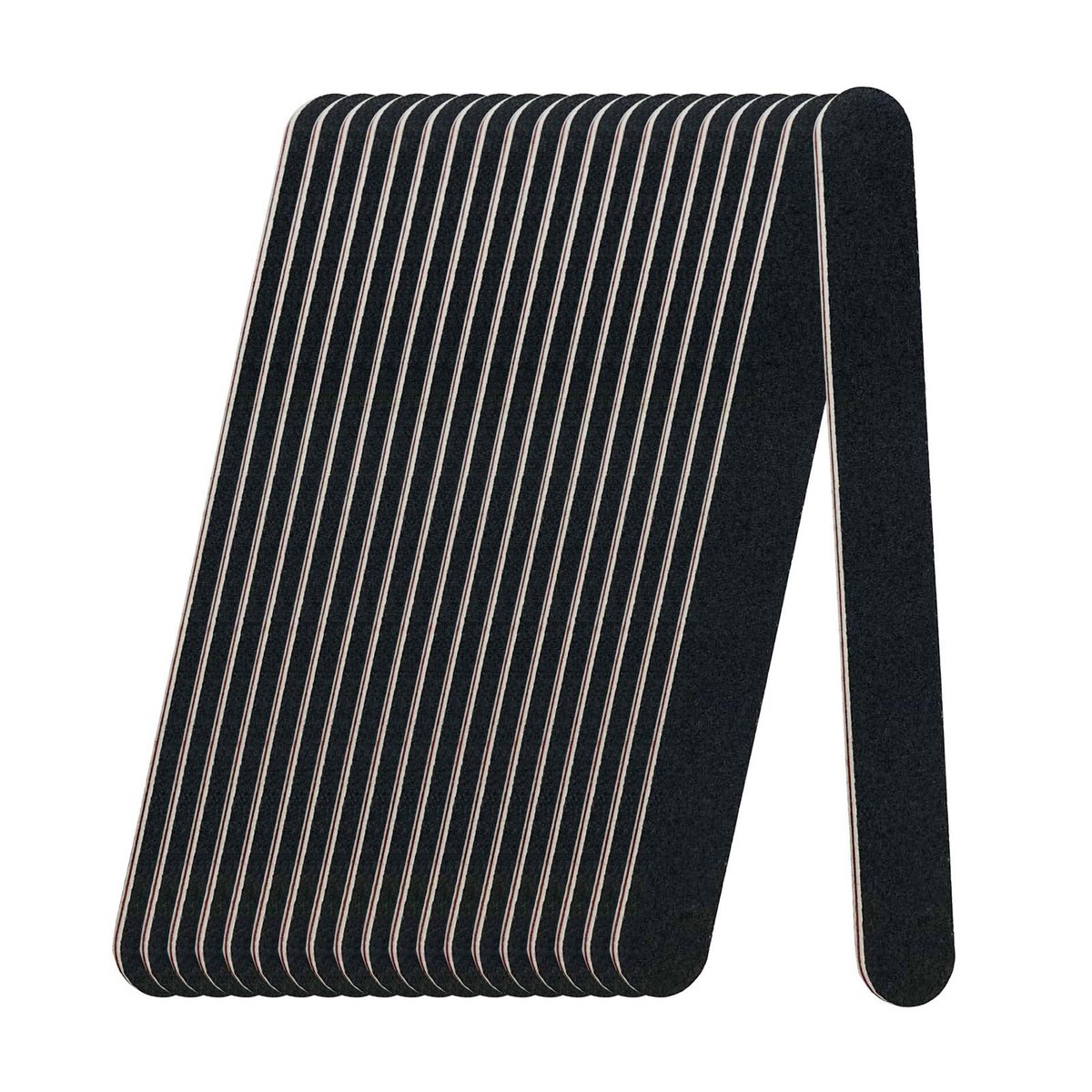 20 Pack 100/180 Grit Black Professional Reusable Emery Nail Files for Acrylic and Natural Nails - görsel 1