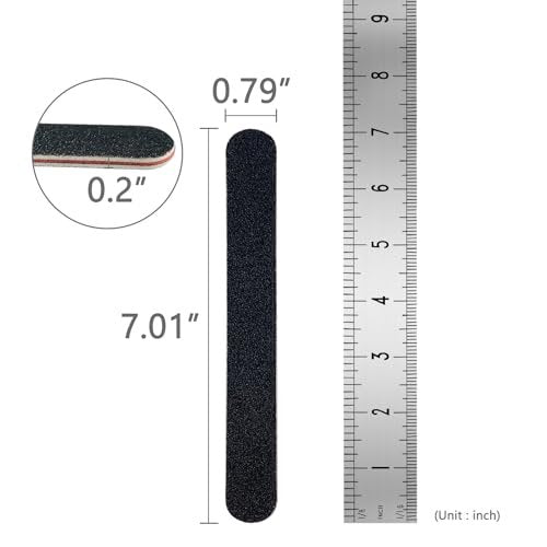 20 Pack 100/180 Grit Black Professional Reusable Emery Nail Files for Acrylic and Natural Nails - görsel 14