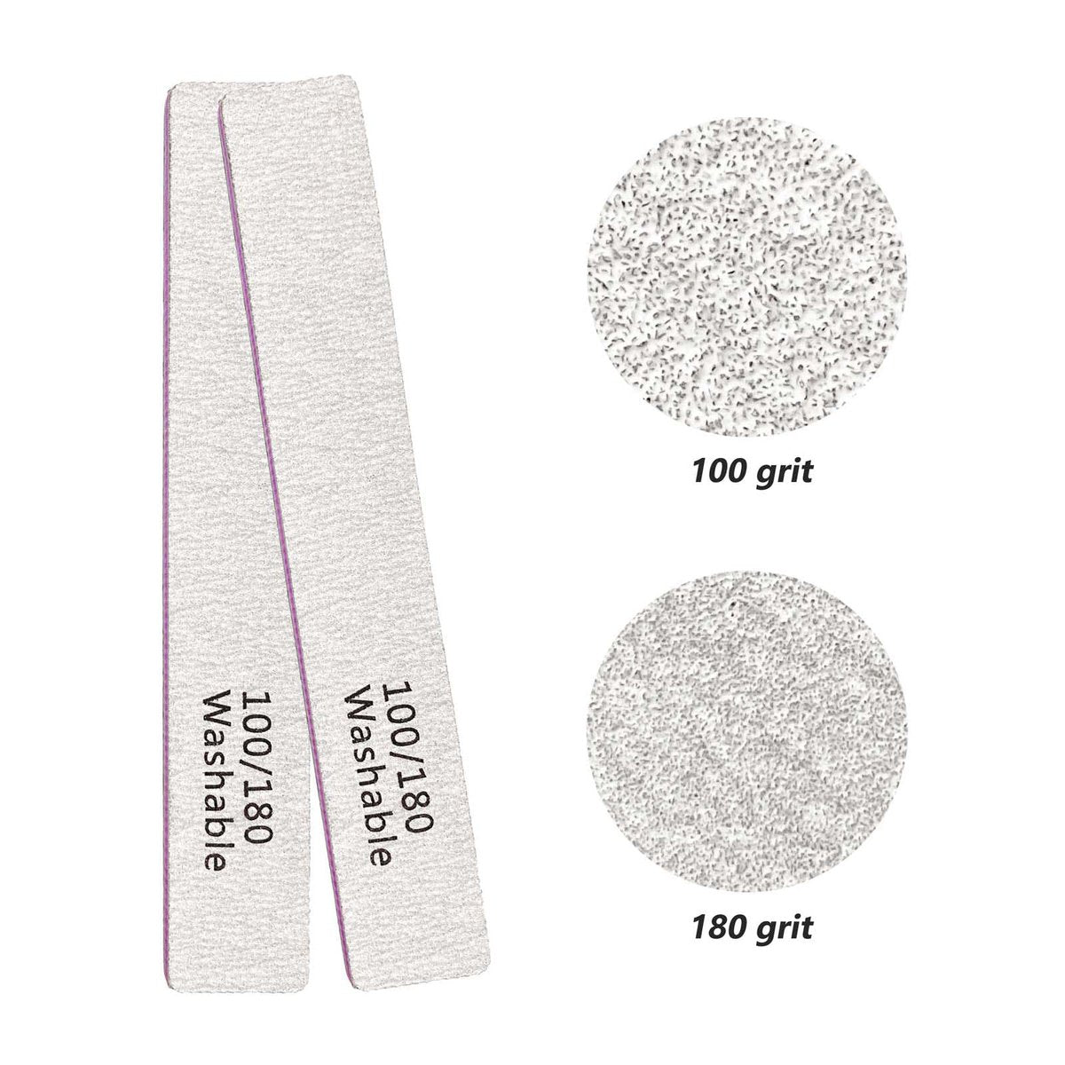 24 Pack Nail Files 100/180 Grit Double Sides Professional Reusable Washable Emery Board Manicure Tool for Acrylic Nails, Pink - görsel 13