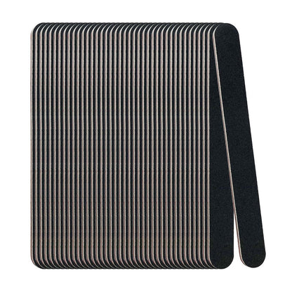 40 Pack Black Nail Files 100/180 Grit Double Sided Emery Boards for Professional Manicure & Pedicure - Home Salon Essentials