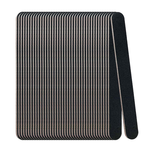 40 Pack Black Nail Files 100/180 Grit Double Sided Emery Boards for Professional Manicure & Pedicure - Home Salon Essentials