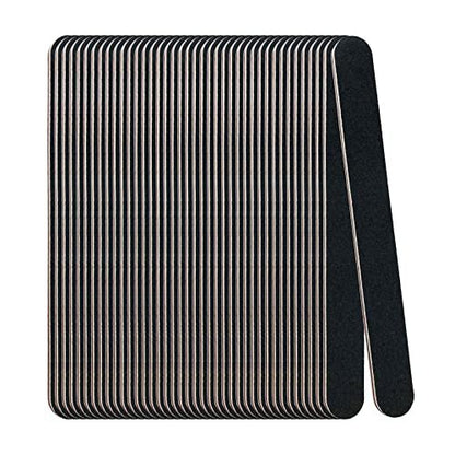 40 Pack Black Nail Files 100/180 Grit Double Sided Emery Boards for Professional Manicure & Pedicure - Home Salon Essentials