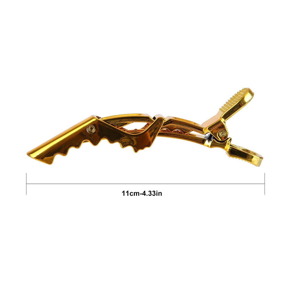 Premium Hair Clips 12 Pack - Large Croc Clips for Thick Hair Styling and Sectioning - Gold Avelisse