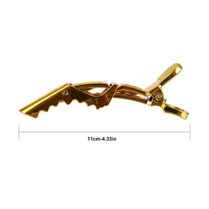 Premium Hair Clips 12 Pack - Large Croc Clips for Thick Hair Styling and Sectioning - Gold Avelisse