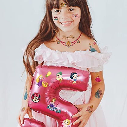 40 Sheets Princess Tattoos for Kids - Cartoon Temporary Tattoo Stickers Party Favor Set for Girls Boys