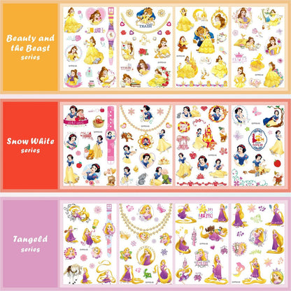 40 Sheets Princess Tattoos for Kids - Cartoon Temporary Tattoo Stickers Party Favor Set for Girls Boys
