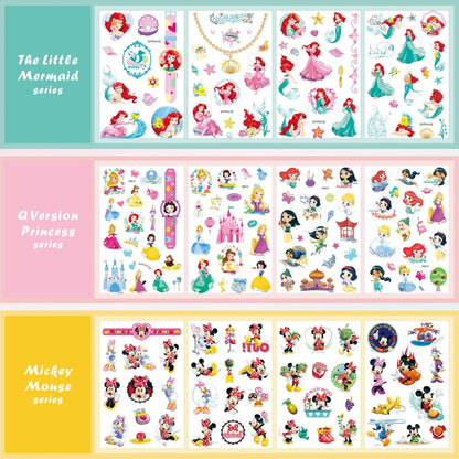 40 Sheets Princess Tattoos for Kids - Cartoon Temporary Tattoo Stickers Party Favor Set for Girls Boys