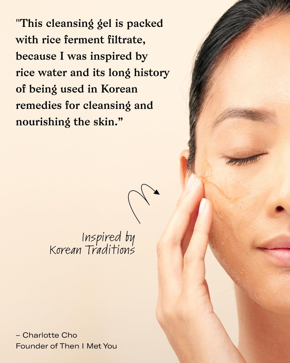 Then I Met You Soothing Tea Cleansing Gel - Vegan, Cruelty-Free Korean Cleanser with Fermented Rice, Centella, and Hydrating Licorice for Clear Skin, 3.38 oz Avelisse