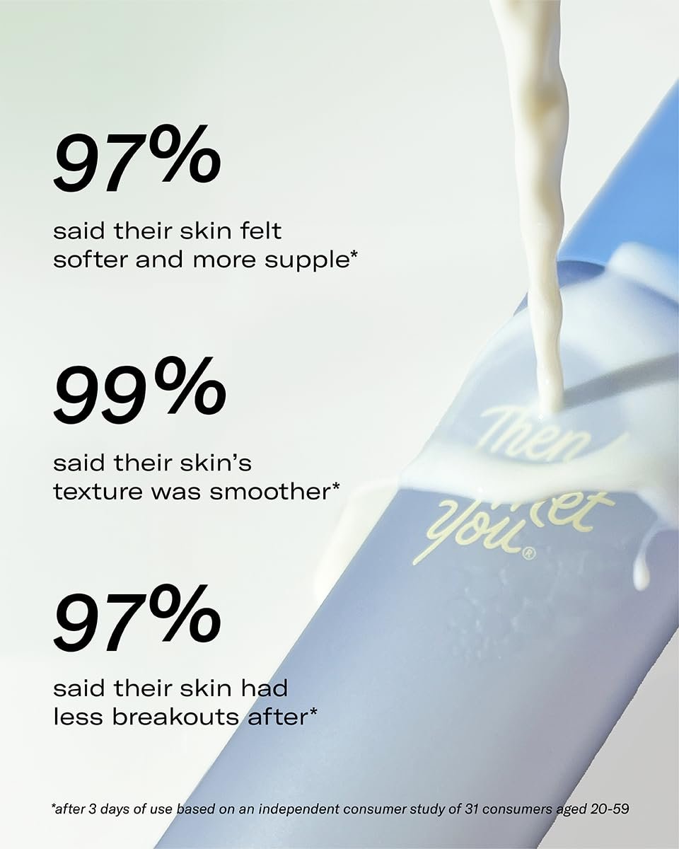 Then I Met You Birch Milk Refining Toner - Hydrating & Exfoliating Milky Toner for Deep Hydration, Pore Minimizing & Skin Barrier Strengthening - Korean Skincare, 3.38 oz Avelisse