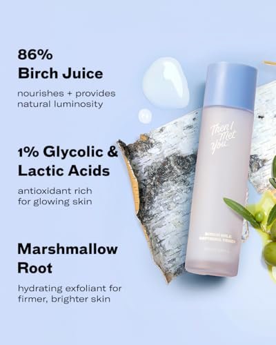 Then I Met You Birch Milk Refining Toner - Hydrating & Exfoliating Milky Toner for Deep Hydration, Pore Minimizing & Skin Barrier Strengthening - Korean Skincare, 3.38 oz Avelisse