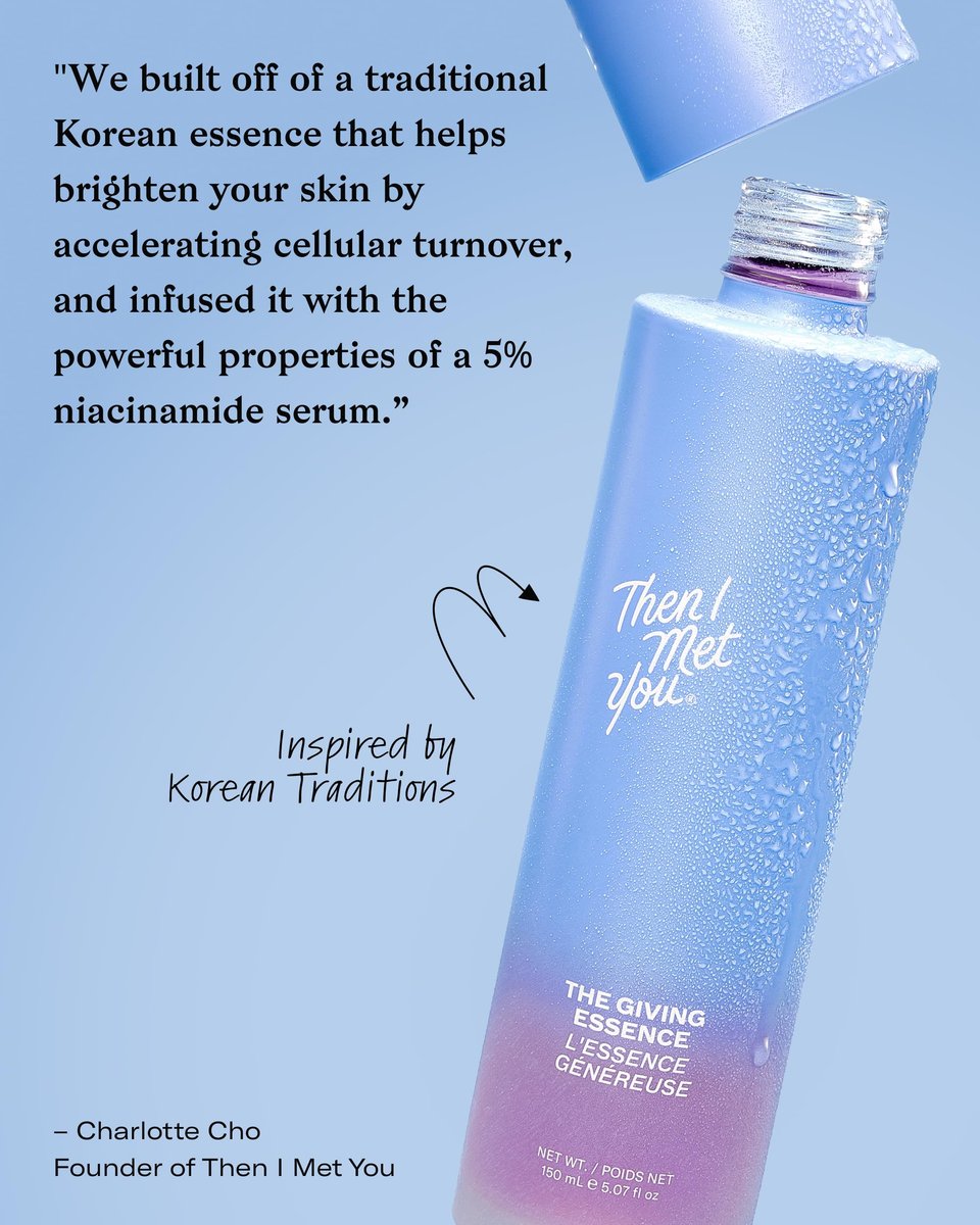 Then I Met You The Giving Essence – Brightening & Hydrating Vegan Korean Skincare with 5% Niacinamide, Fermented Galactomyces, Red Algae & Berries – All Skin Types (5.07 oz) Avelisse